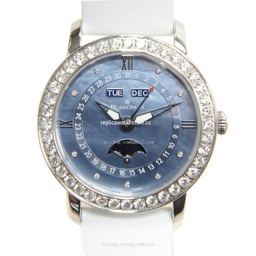 Blancpain Women Complete Calendar Moon Phase 3663-4654L-52B Ladies Automatic