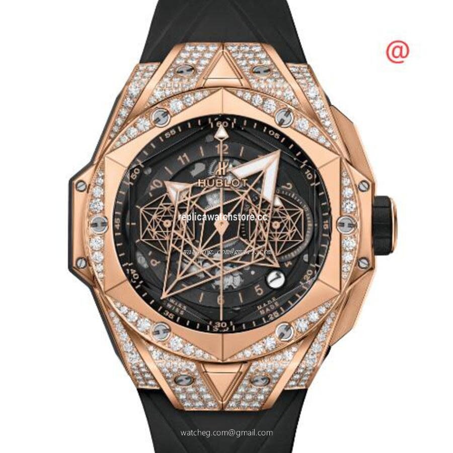 Hublot Sang Bleu Ii King Gold Pave 418.OX.1108.RX.1604.MXM20 Unisex Automatic