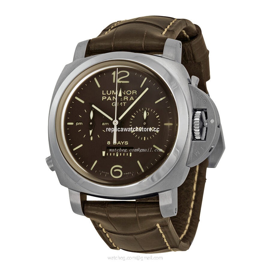 Panerai Luminor 1950 8 Days Chrono Monopulsante Gmt Titani PAM00311 Men's Hand Wind