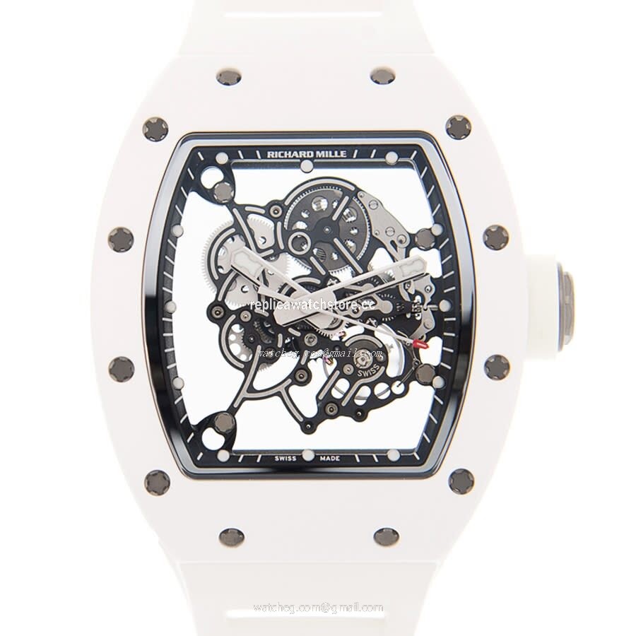Richard Mille Rm 055 RM055 WHITE Men's Hand Wind