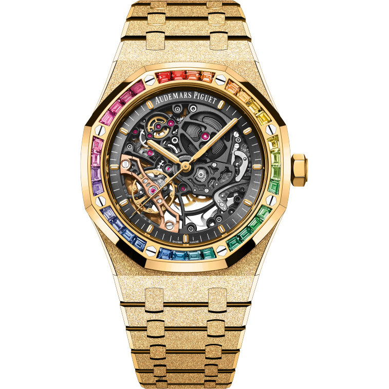 Audemars Piguet Royal Oak Frosted Gold Double Balance Wheel Openworked 15412BA.YG.1224BA.01-B Men/Unisex Self-winding
