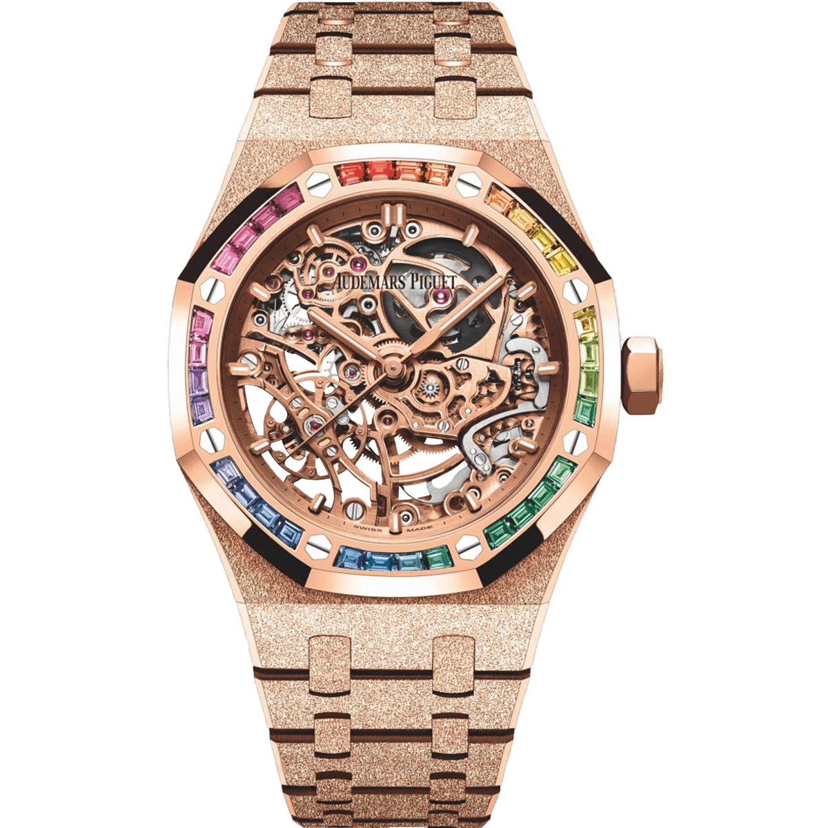 Audemars Piguet Royal Oak Frosted Gold Double Balance Wheel Openworked 15468OR.YG.1259OR.01 Women Self-winding