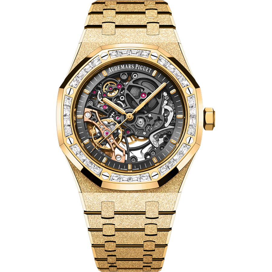 Audemars Piguet Royal Oak Frosted Gold Double Balance Wheel Openworked 15412BA.ZG.1224BA.01 Men/Unisex Self-winding
