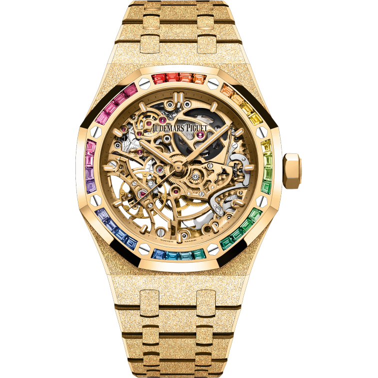 Audemars Piguet Royal Oak Frosted Gold Double Balance Wheel Openworked 15468BA.YG.1259BA.01-B Men/Unisex Self-winding