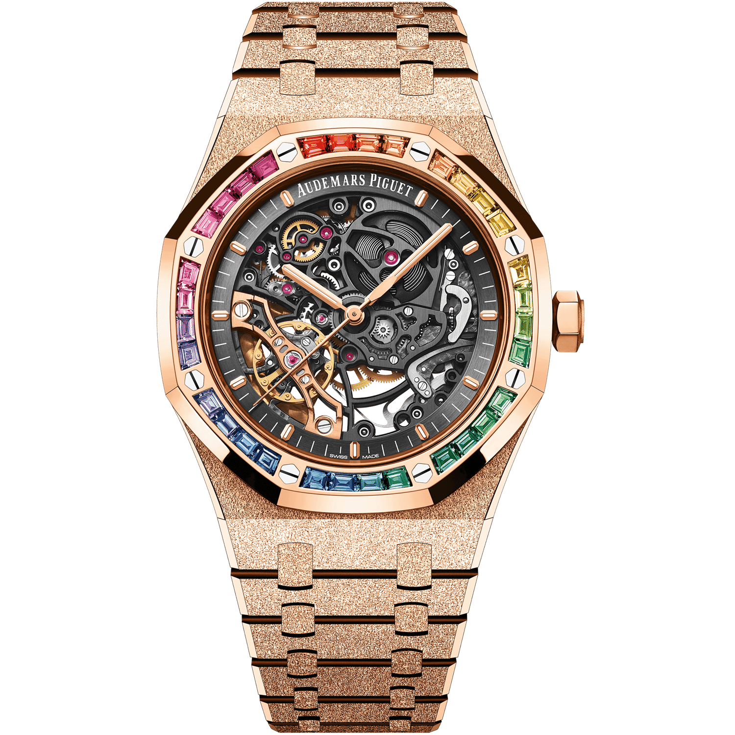 Audemars Piguet Royal Oak Frosted Gold Double Balance Wheel Openworked 15412OR.YG.1224OR.01 Men/Unisex Self-winding
