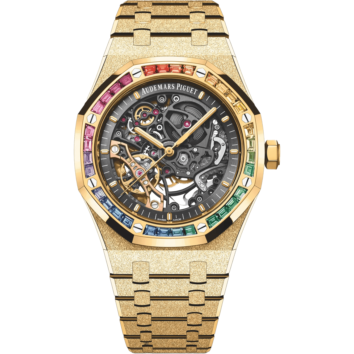 Audemars Piguet Royal Oak Frosted Gold Double Balance Wheel Openworked 15412BA.YG.1224BA.01 Men/Unisex Self-winding