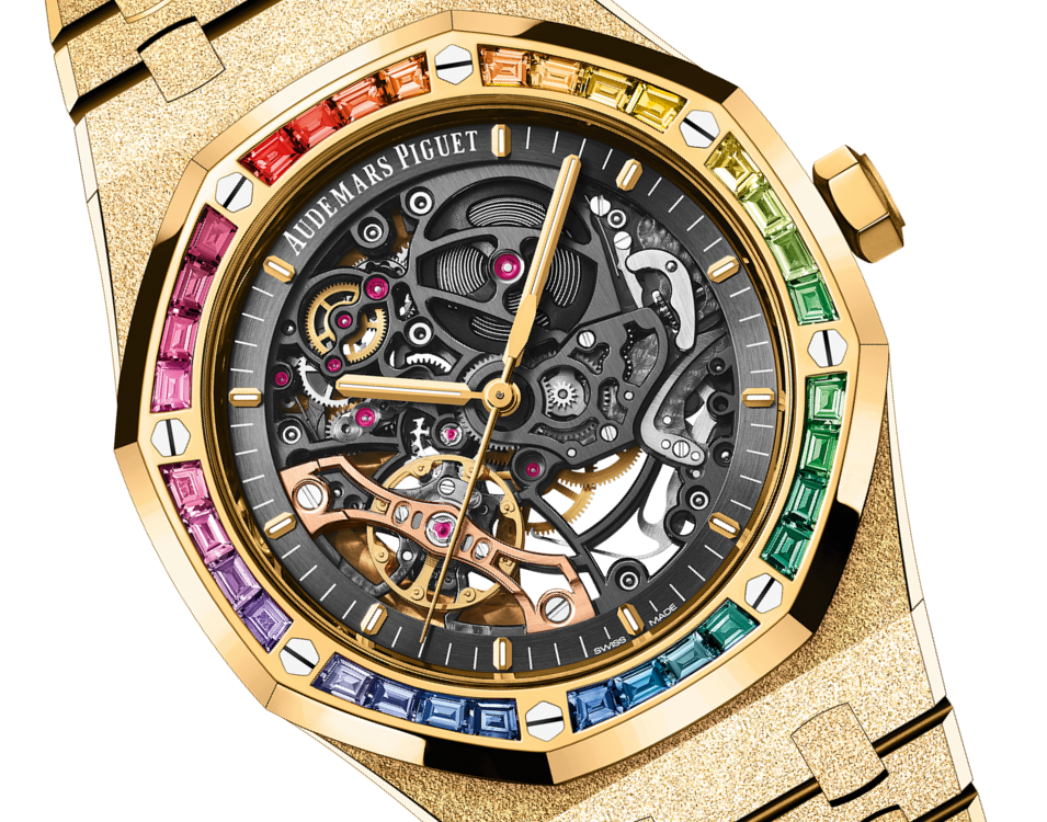 Audemars Piguet Royal Oak Frosted Gold Double Balance Wheel Openworked 15412BA.YG.1224BA.01-B Men/Unisex Self-winding 1