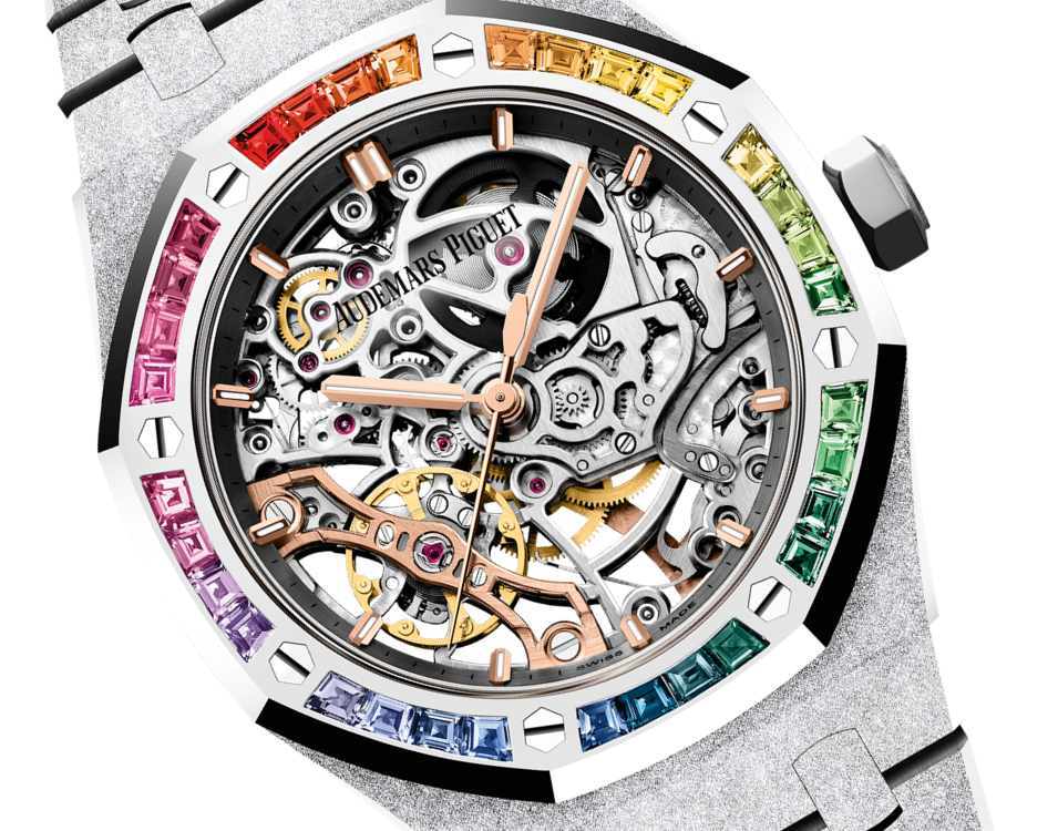 Audemars Piguet Royal Oak Frosted Gold Double Balance Wheel Openworked 15468BC.YG.1259BC.01-B Men/Unisex Self-winding 1