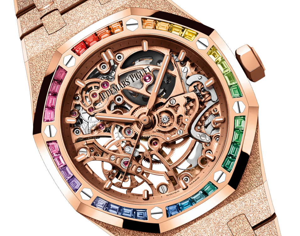 Audemars Piguet Royal Oak Frosted Gold Double Balance Wheel Openworked 15468OR.YG.1259OR.01-B Men/Unisex Self-winding 1