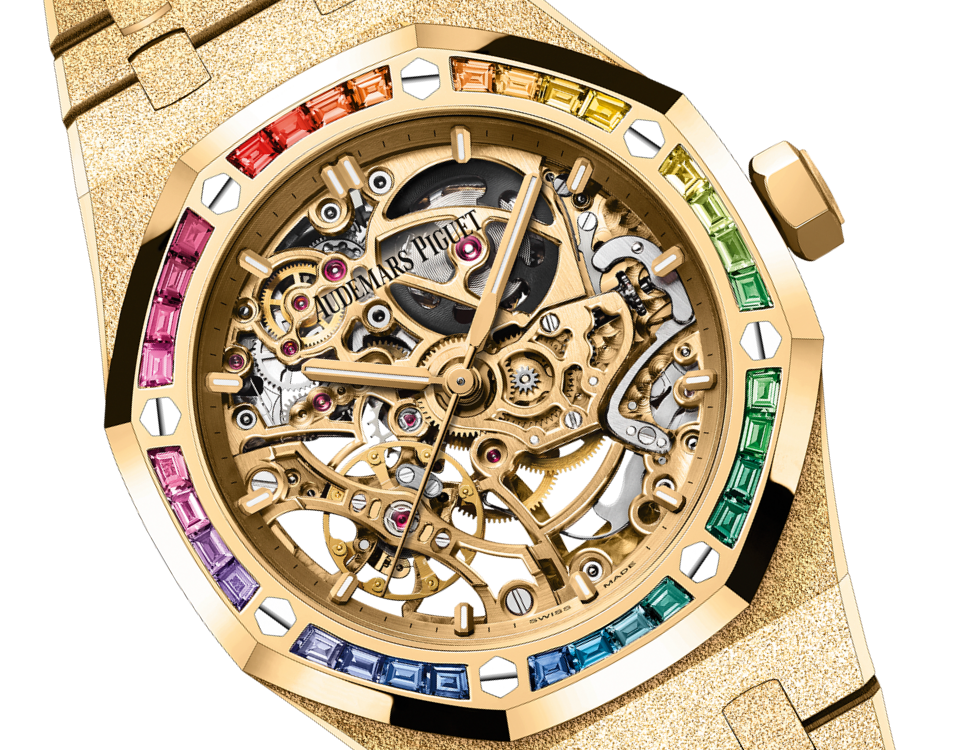 Audemars Piguet Royal Oak Frosted Gold Double Balance Wheel Openworked 15468BA.YG.1259BA.01-B Men/Unisex Self-winding 1