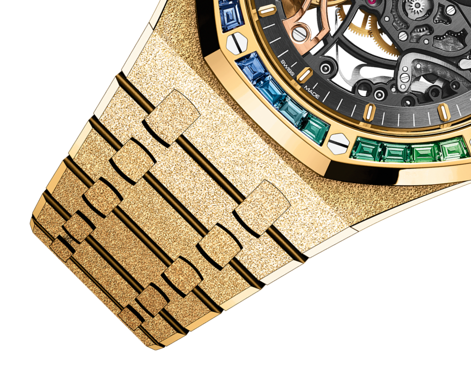 Audemars Piguet Royal Oak Frosted Gold Double Balance Wheel Openworked 15412BA.YG.1224BA.01-B Men/Unisex Self-winding 3