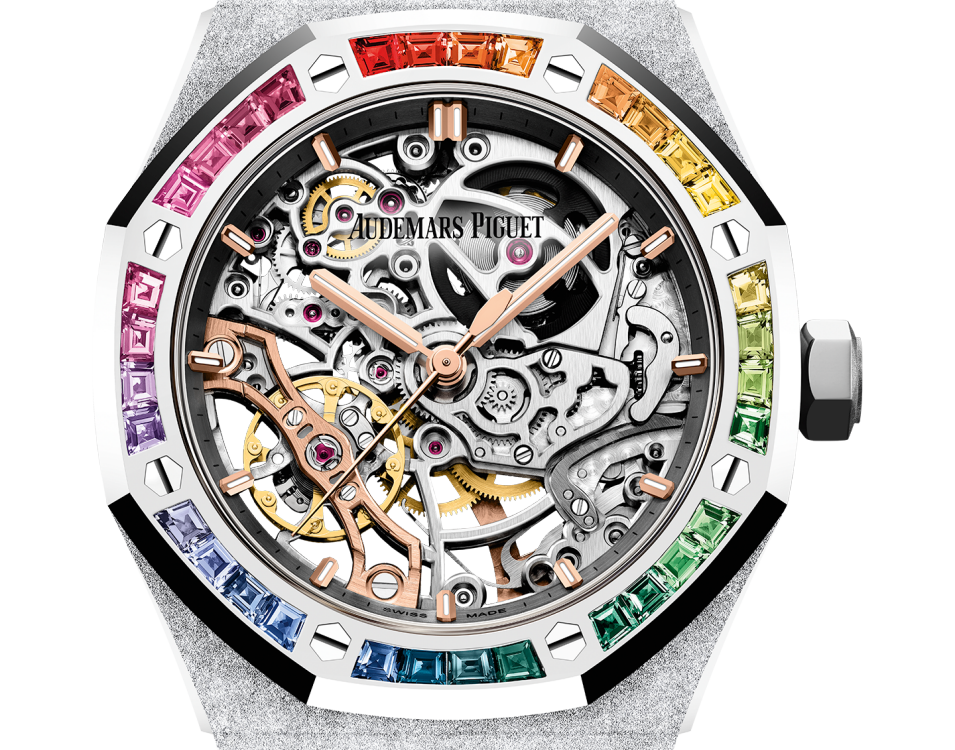 Audemars Piguet Royal Oak Frosted Gold Double Balance Wheel Openworked 15468BC.YG.1259BC.01-B Men/Unisex Self-winding 4